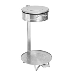 Stojak na worki na śmieci - Ø350mm - z pedałem - Ø450x840mm - stal nierdzewna