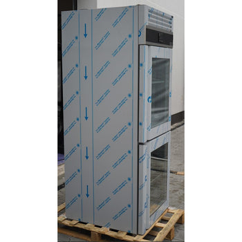 Chłodziarka ze stali nierdzewnej PREMIUM - GN 2/1 - 700 litrów - z 2 szklanymi półdrzwiami - Prime Gastro