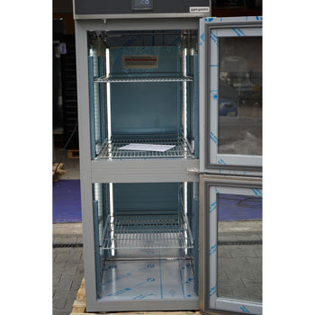 Chłodziarka ze stali nierdzewnej PREMIUM - GN 2/1 - 700 litrów - z 2 szklanymi półdrzwiami - Prime Gastro