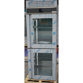 Chłodziarka ze stali nierdzewnej PREMIUM - GN 2/1 - 700 litrów - z 2 szklanymi półdrzwiami - Prime Gastro