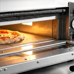 Elektryczny piec do pizzy – 4 x 30 cm – manualna obsługa – wraz z podstawą