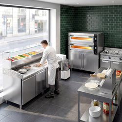 Podwójna frytownica gazowa - 10+10 litrów - 13,8 kW