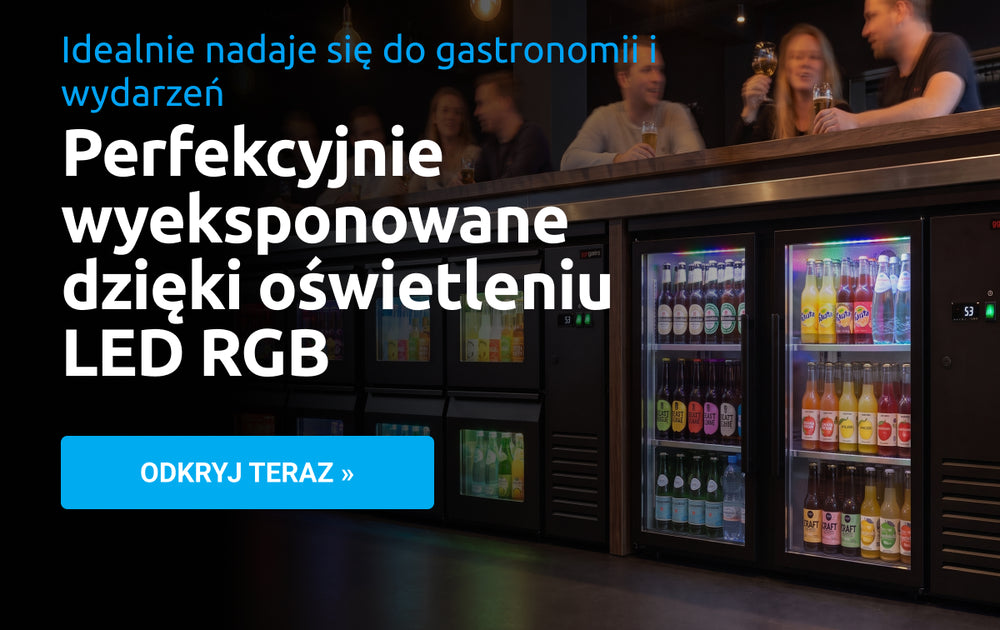 Stoły chłodnicze barowe z oświetleniem LED RGB – idealne do barów, gastronomii i wydarzeń
