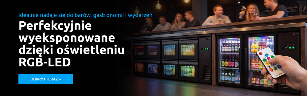 Stoły chłodnicze barowe z oświetleniem LED RGB – idealne do barów, gastronomii i wydarzeń