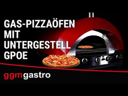 Gas pizza oven - anthracite - 9x25 cm - manual - including base frame