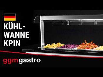 Lada bufetowa chłodnicza DUBLIN - 1600 mm - z wanną chłodniczą & kółkami - dla 4x GN 1/1 - Prime Gastro