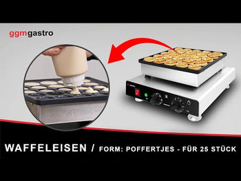 Gofrownica - pojedyncza - ręczna - 850 W - kształt: poffertjes - na 25 sztuk