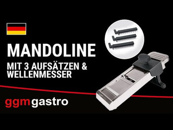 Mandolina z 3 nasadkami i ząbkowanym ostrzem - Prime Gastro