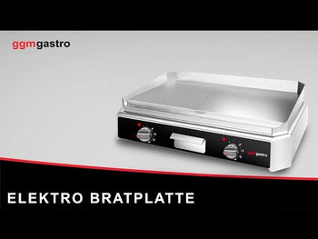 Elektryczna płyta do grillowania - 2,5 kW - Gładka i Ryflowana - Prime Gastro
