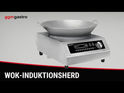 Wok indukcyjny - 3,5kW - 1 pole - Ø460mm - z patelnią wok w komplecie