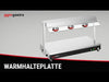 Commercial Hot Plate Stainless Steel - 1035mm - 1x GN 1/1 - 1.5 kW - with 3 Infrared Heat Lamps - with Toughened Glass Sneeze Screen