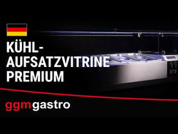 Top-mounted refrigerated display cabinet PREMIUM with LED lighting - 1500x335mm - 7x GN 1/4