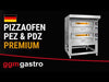 (2 szt.) Elektryczny Piec do pizzy - 2 x 9 x Ø33cm - Elektroniczne - z okapem i ramą nośną