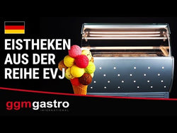 Ice cream counter - LUCA - 1060mm - convection - with lighting - for 7x 5 liter ice cream containers