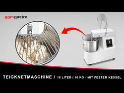 Dough mixer - 15 liters / 10 kg - with fixed bowl