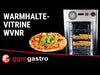 Witryna grzewcza – stal nierdzewna – 470 mm – 1,2 kW – z 4 poziomami