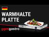 Hot Plate - Stainless Steel - with Ceramic Glass Surface - 260 W