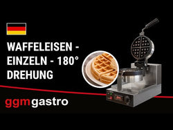 Waffle maker - Single - 1.3 kW - 180° rotation
