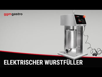 Elektryczna maszynka do nadziewania kiełbasy i churros – 20 litrów – 180 W – stal nierdzewna – w zestawie 3 nasadki do nadziewania kiełbasy i 3 nasadki do churros