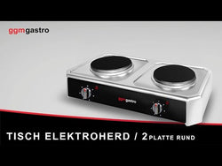 Kuchnia elektryczna - 4kW - 2 płyty okrągłe Ø225mm