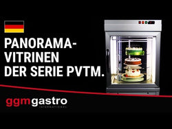 Witryna chłodnicza panoramiczna - 935L - 1320mm - z 14 półkami obrotowymi - z oświetleniem LED - Srebrny