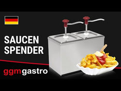 Stainless steel base for sauce dispenser - 2x 2L