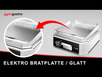 Elektryczna płyta do grillowania - 2,5 kW - Gładka