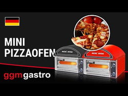 Elektryczny mini piec do pizzy – 1 x 34 cm – manualny – kolor czerwony