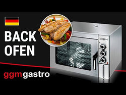 Piec konwekcyjny KOMPAKT - Funkcja pary -30 l - stal nierdzewna - włącznie z 1 rusztem i 1 blachem do pieczenia 353x327 mm