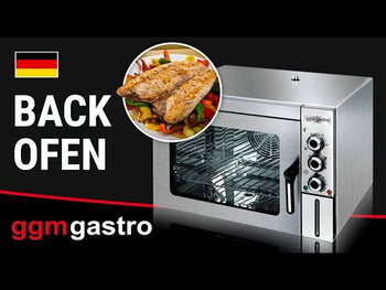 Piec konwekcyjny KOMPAKT - Funkcja pary -30 l - stal nierdzewna - włącznie z 1 rusztem i 1 blachem do pieczenia 353x327 mm