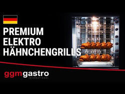 Elektryczny grill do kurczaków – 14,4 kW – z 3 rożnami, mieszczącymi do 18 kurczaków