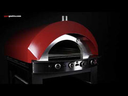 Gazowy piec do pizzy – 12 x Ø30 cmm – manualny – czarny