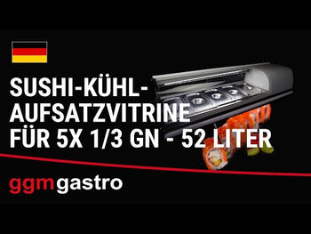 Nastawna witryna chłodnicza do sushi - 5x 1/3 GN - 52L - Prime Gastro