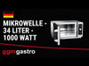 Kuchenka mikrofalowa – 34 L – 1 kW – manualna