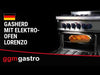 Cooker – gas – 33.5 kW – with 6 burners – with static electric oven 7.5 kW