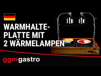 Płyta grzewcza - 1,3 kW - z 2 lampami grzewczymi - wygląd drewna - Prime Gastro