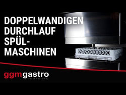 Double-walled pass-through dishwasher - 7.1 kW - with detergent, rinse aid &amp; drain pump