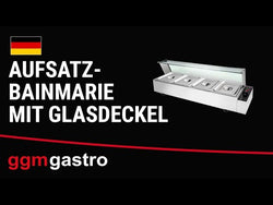 Bemar elektryczny z szklaną osłoną higieniczną – 1,5 kW – 4x GN 1/2