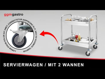 Wózek do serwowania - 845x525mm - z 5 półkami do przechowywania