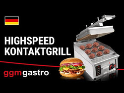 Cyfrowy grill kontaktowy - 6,2kW - z timerem - wyświetlacz cyfrowy - 400V
