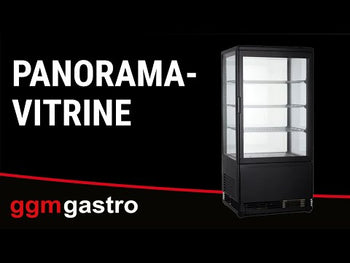 Panoramic Table Display - 68 Liters - 420mm - 3 Shelves - Black