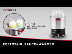 Podgrzewacz do sosów - 550W - 3x1L - do sera i czekolady - z butelkami