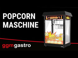 Profesjonalna Maszyna do popcornu - nablatowa - 1,70kW - 5kg/h - z 1 garnkiem - czarna