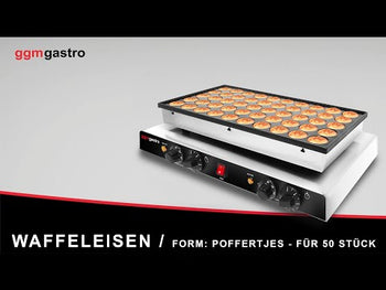 Gofrownica - pojedyncza - ręczna - 1,7 kW - kształt: poffertjes - na 50 sztuk