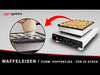 Waffle iron – single – shape: poffertjes – for 25 pcs – 850 W – manual