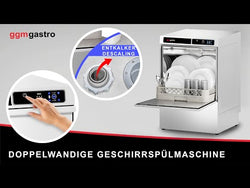 Zmywarka podblatowa do naczyń - Panel dotykowy - 3,6kW - kosz 500x500mm - z wbudowanym zmiękczaczem wody - z dozownikami detergentu i nabłyszczacza oraz pompą spustową