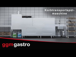 Zmywarka tunelowa koszowa - Sterowanie elektroniczne - do 125 koszy/h - kosz 500x500mm - Moc przyłączeniowa 31kW - z modułem suszenia - stół załadowczy lewy - z dozownikami detergentu i nabłyszczacza