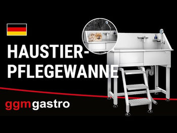 Wanna do pielęgnacji zwierząt - ze stopniami, kranem i matą antypoślizgową - Prime Gastro