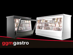 Refrigerated display case for dry maturation - 1400 mm - stainless steel