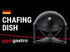 Chafing Dish - Round - with Roll Top Lid - Chrome